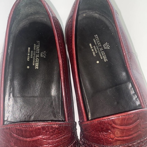 STUART MCGUIRE MADE IN ITALY RED LOAFERS - Picture 3 of 9